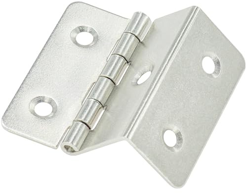 8 bisagras de tres pliegues, bisagras plegables de metal duradero (plateado)