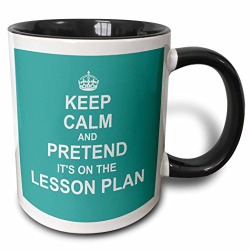 Tazze Da Caffè Particolari Tazza Da Caffe 330Ml, Teal Keep Calm And Pretend Its On The Lesson Plan Teacher Humor Ceramica Mugs Colorate Per Nonna Tè Papà