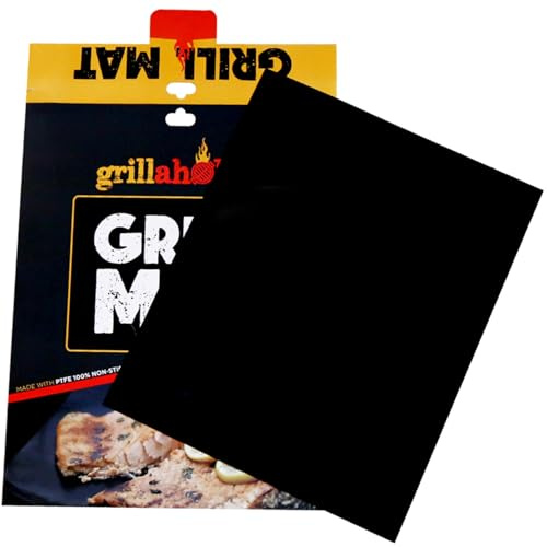6x Blumax BBQ Grillmatte - Grillplatte Backmatte Grillfolie Bratfolie Wiederverwendbar für Gasgrill & Holzkohle // je 2x - Dicke 0,2mm 0,3mm 0,4mm