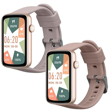 kwmobile Bracelet compatible avec SHANG WING L2 bracelet - 2x bracelet de rechange en silicone pour fitness tracker