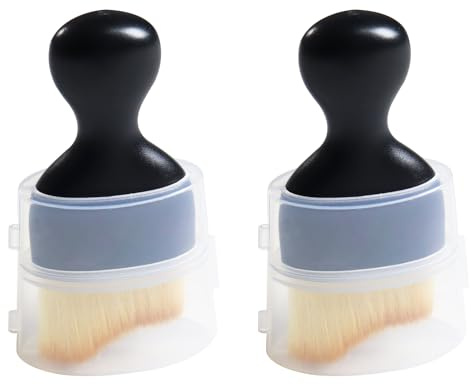 2Pcs Car Interior Cleaning Brush with Case, Car Detailing Brush with Ultra Soft Bristles, Cars Interior Dusting Brushes Crevice Brush for Dashboard, Screen, Air Vent, Seats and Gaps - Brown