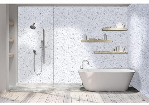 DuraPanel Classic White Sparkle Wall Panel, 2400 x 1200mm, 9mm Waterproof Plywood Core, High Pressure Laminate, Square Edge