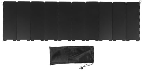 ELAYARD Outdoor Stove Windshield and Foldable Heat Reflector Shield, 10-panel Iron Wind Deflector with Carry Bag, Camping Gas Stove Windscreen for Bbq and Outdoor Cooking