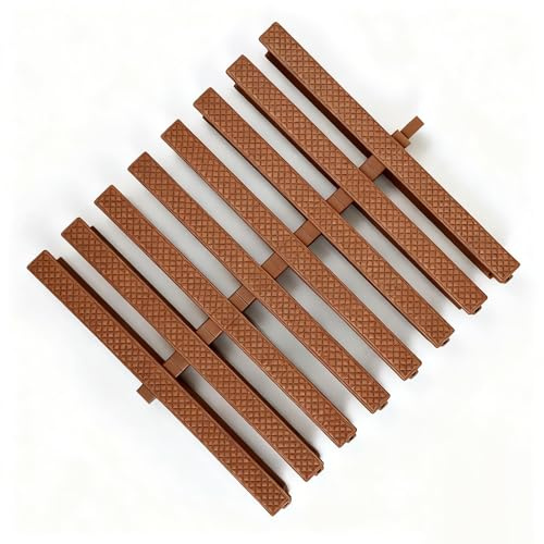 Revêtement Sol Plastique Peu D'entretien Tapis Drainage D'épissure Caillebotis Exterieur Dalle Porche avec Coin Camping