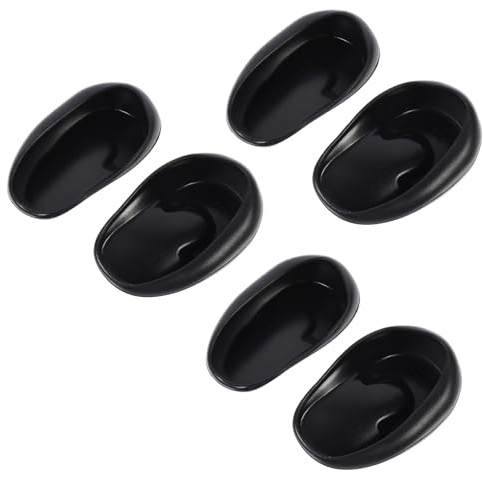 INOOMP Salon Hair Dye Ear Covers 6Pcs Plastic Waterproof Ear Protectors for Hair Coloring and Heat Protection