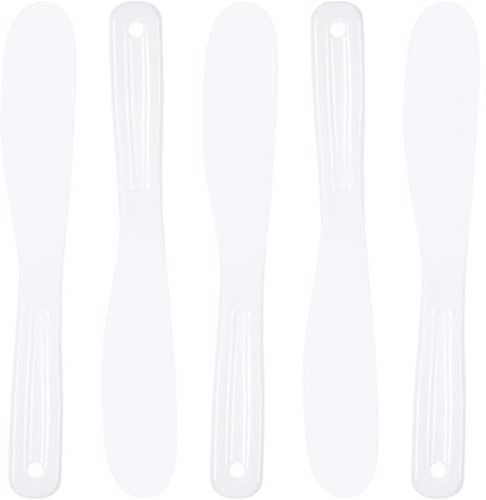 FOYTOKI 5 Espátulas de Silicona Cucharas para Maquillaje y Aplicación de Cremas para Faciales para Uso o