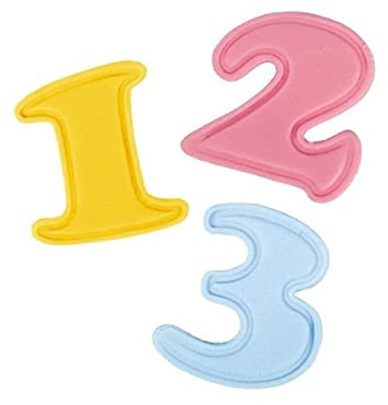 Cake Star Mini Number Push Easy Cutters - Set of 10