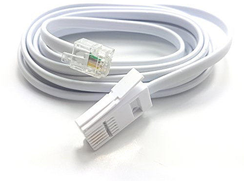 MainCore 2m Long BT Plug to RJ11 Home Telephone Cable 4 pin (Available in 2m, 3m, 5m, 10m)