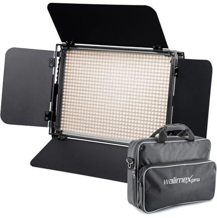 Walimex pro LED Niova 900 Plus Bi Color Videoleuchte, dimmbare Flächenleuchte, Studioleuchte mit Fernbedienung, 54 W Studiolicht, leistungsstarkes Streaming-Licht
