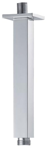 Kibath L112614 Brazo de Ducha Altura 17cm. Soporte para duchón rociador Fijo. De Formas rectangulares y cuadradas para anclados a Techo, Cromo Brillo