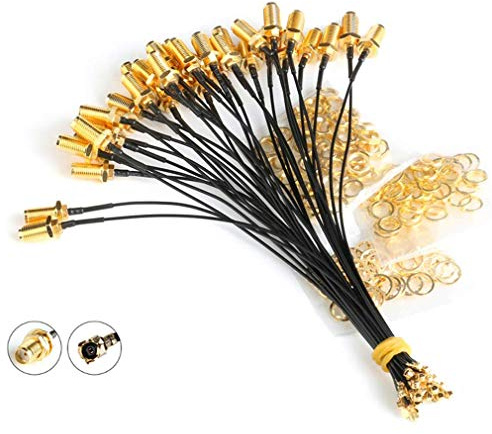 HiLetgo 5pcs IPX IPEX U.FL to SMA Female Pigtail Antenne WiFi Coaxial Low Loss Cable 6 inch (15cm)