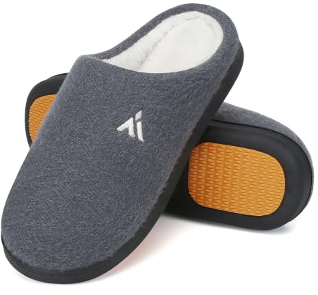 Mishansha Zapatillas de Estar Mujer Hombre Invierno Memory Foam 36-49 EU | Pantuflas, Zapatillas de Casa, Calientes, Comodos, Antideslizante, Interior, Exterior