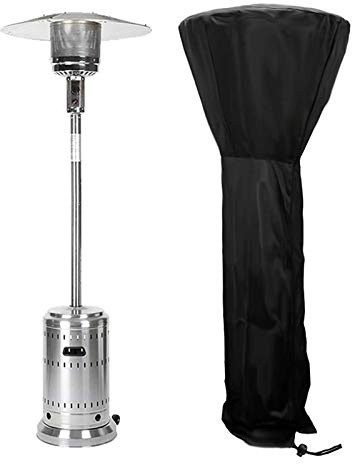 Housse de Chauffage Patio, Couverture Protection pour Parasol Chauffant en 210D Oxford Imperméable, Bache de Protection pour Chauffage de Terrasse Extérieur Anti-Poussière/Vent (L: 240x92x59CM, Noir)