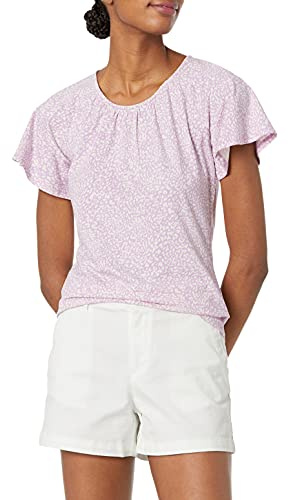 Amazon Essentials Mujer Camiseta de Corte Estándar con Cuello Redondo y Mangas Tipo Capa