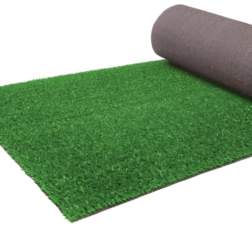 LUCATEX - Cesped artificial 1x10 metros Miami - 7mm de altura - Alta densidad - Ideal para exteriores, piscinas, terrazas, jardín - Económico y resistente - Cesped artificial moqueta