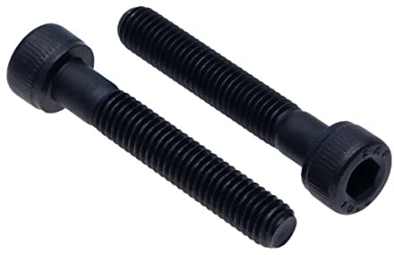 Cylinder Hex Huvudskruvar Skruvar M10 (Förpackning me 5) Stålklass 10.9 Sexhörning Uttag Allen Key Skruva Bultar Gängfästen Cylindrisk Heavy Duty Certifierad standard DIN912 Svart (10mm x 40mm)