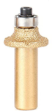 Feinkörnig R5 / R8 / R10 / R12 / R15 / R18 Vakuumgelötetes Diamant-Router-Bit mit 1/2 Rundschaft für Stein-Router-Fräser-Granit-Marmor-R5 (Grit 60)_