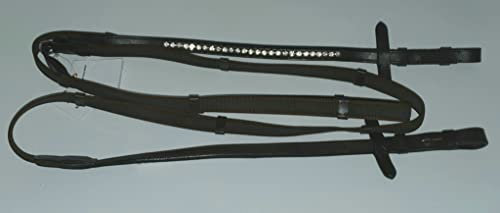 Zuegel Zügel Deister Gummizügel Glitzer Strass Dunkelbraun Schwarz 2,60 2,60 Meter Tysons (2,60, Dunkelbraun)