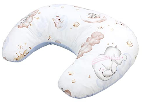 TupTam Cojin de Lactancia de Bebé Recién Nacido, Animales en Las Nubes