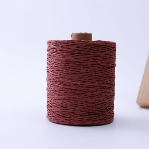 LIUXIN Hilo de Rafia de 280-300 Metros, Sombrero de Paja Tejido de Verano de Paja de algodón, Hilo de Papel de Paja de algodón, Bolso de Ganchillo Tejido a Mano, cojín, cestas, Sombrero