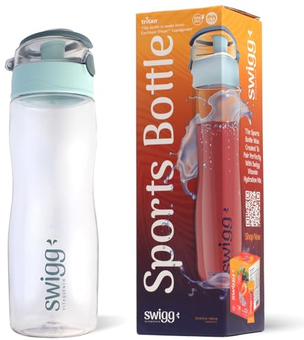 1 BPA Free Sports Water Bottles for School Gym Bicycle Car - Leak Proof Sports Waterbottles - See Through Reusable Clear Water Bottle botella de agua Made of Tritan Plastic Refillable 24oz
