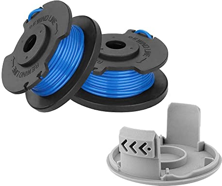 Strimmer RAC124 1,6 mm spollina kompatibel med Ryobi ONE+ 18v 24v 40v 0LT1825 0LT1825M 0LT1830H 0LT1831 0LT1831H 0LT18315 0LT1832 RLT2925 trimmer (25 + 1kapsl) )