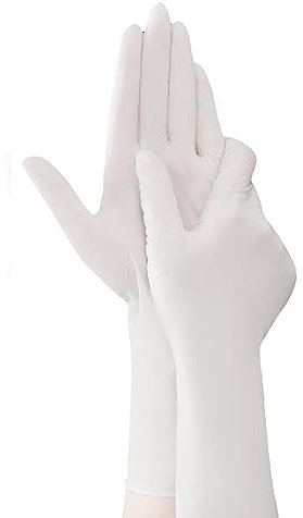BAMFY Ménage Gants Jetables Nitrile 30 Paires étanche Gants Cuisine Gants De Nettoyage for Vaisselle Propre Jardinage Gants Vaisselle (Color : Blanc, Size : L)