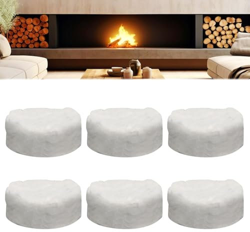 Prota 6 pezzi di lana di ceramica per camino a bioetanolo, spugna in ceramica per camino, per interni in gel