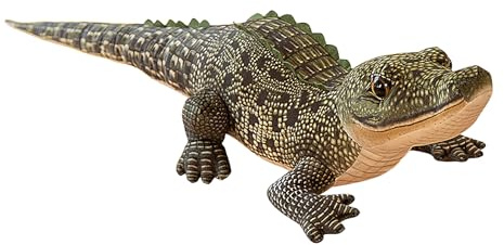 Plüschtier Krokodil (100cm) Kuscheltier Realistische Alligator Lange Stofftier Kissen Schlafkissen Komfortkissen Wurfkissen Kuschelkissen Reisekissen weiche Spielzeu Dekokissen Geburtstag Geschenk