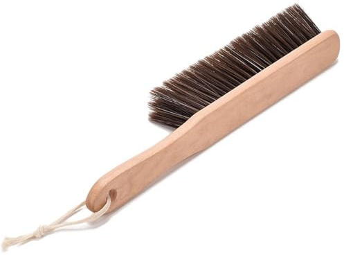 JSCARLIFE Wooden Handle Cleaning Brushes-Soft Bristles Dusting Brush for Cleaning Car/Bed/Couch/Draft/Garden/Furniture/Clothes