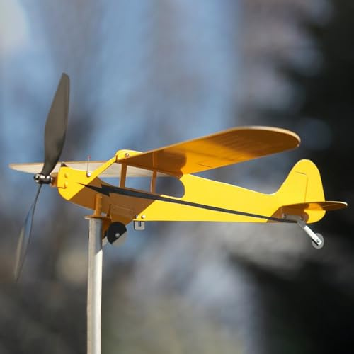 Murman Metall Windmühle, Flugzeug Gartenspinner, Flugzeug Windfänger, Garten Windrad Draußen Wetterfahne Für Gartenwindspiel, Metall Windspiel Windrichtungsanzeiger Für Garten Rasen Terrasse