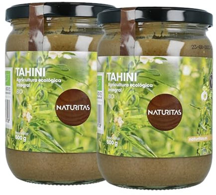 Pack 2x Tahini Bio 500 g Naturitas Essentials | Crema altamente nutritiva | Semillas de sésamo | Agricultura ecológica Integral | Ideal para hummus