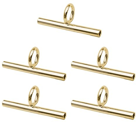 QIXIAMO Convertible Necklace and Brooch Adapter Pin to Pendant Converters Jewelry Accessories Alloy for Brooch Necklace, 20MM, Gold
