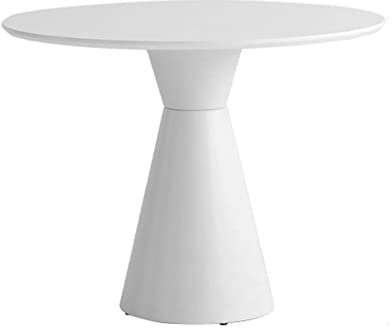 Couchtisch Moderner runder Esstisch, 23,6-Zoll-Couchtisch, Esstisch, Küchentisch mit MDF-Platte und Stahlsockel, Bar-Terrassen-Bistrotisch for Küche, Esszimmer, Schlafzimmer, Wohnzimmer Beistelltisch(
