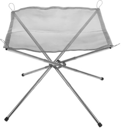 SEWOART Feuerständer Tragbarer Kocher Edelstahlkocher Outdoor Campinggestell Gestell Edelstahl Feuerständer Campingzubehör Edelstahlgestell Campinggrill Lagerfeuergestell Holzlagergestell
