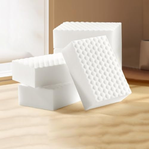 Lkw Ogechi 20 Stück Weiß Schmutzradierer Schwamm 2X Dichte, 10x6x2 cm Multifunktionale Melamin Schwamm, Waschbare Radierschwamm Zauberschwamm, für Küche, Bad, Schuhe, Glas