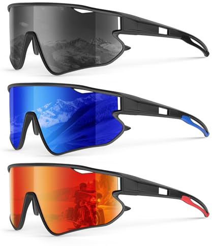 KALIYADI Polarized-Sunglasses Men Polarized Cycling-Sunglasses: Sports Sun Glasses for Running Cycling UV400 Protection