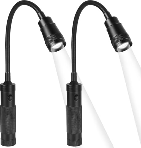 Lampada Barbecue Magnetica, 1/2 Pezzi Luce per Barbecue, Telescopica e Zoom, Luci BBQ con Collo D'oca Flessibile a 360° per Griglie All'aperto Campeggio Picnic
