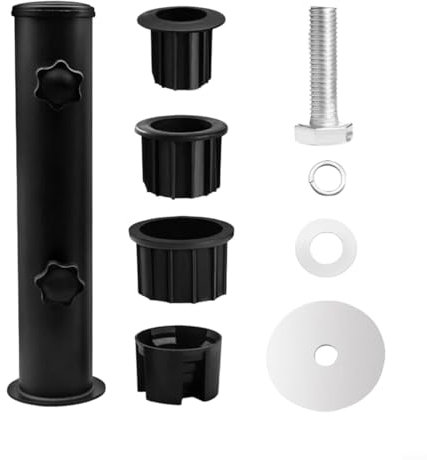 FACAIIO Kit de montage en métal pour parasol de jardin, support de tube de terrasse, pièces de rechange pour extérieur, terrasse, balcon