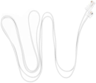 IWOWHERO Cavo Telefonico Bianco 4 Conduttori in Rame Connettore Rj11 a Rj45 6p4c a 8p8c, Heavy Duty per Casa e Ufficio, Sostituzione Cavo Usurato o Danneggiato