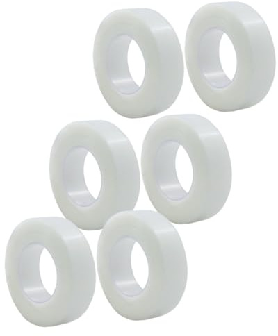 PLAFOPE 6 Rollos de Cinta Adhesiva Material Pe Transparente para Párpados Dobles Adecuado para Maquillaje y Cuidado de Heridas