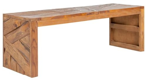 Bujkgyp Solid Teak Wood TV Stand with Rustic Finish and Handmade Quality, Ample Storage for Entertainment Needs, Durable Construction and Versatile Use as Lowboard or Side Unit
