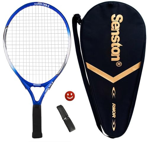 Senston 19 tum tennisracket med racketväska, lätt tennisracket 1 grepp, 1 vibrationsdämpare