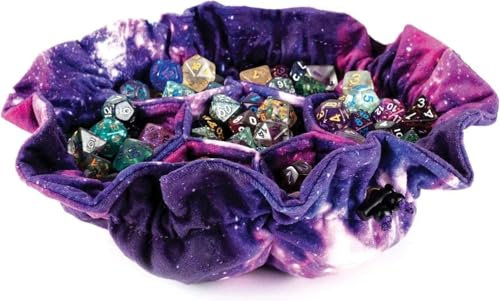Metallic Dice Games FanRoll Samtfach Würfelbeutel mit Taschen Nebel Rollenspiel Würfelzubehör für Dungeons und Drachen