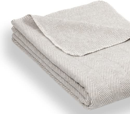 RIEMA® leichte Baumwolldecke Finn - graue Kuscheldecke aus 100% Reiner Bio-Baumwolle - Bio Tagesdecke für Wohnzimmer und Schlafzimmer Made in Germany
