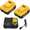 Dosctt 2pcs 5.0Ah DCB200 Recambio para Dewalt Batería 18V + 3A DCB107 para Dewalt Cargador 10.8V- 18V DCB200 DCB200-2 DCB204 DCB120 DCB127