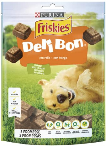 PURINA FRISKIES Delibon Snack per Cani Adulti Bocconcini con Pollo 6 Confezioni da 130g
