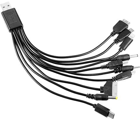 Multi-Charger 10in1 Universal USB Cable - 10 in 1 Multi Adapter Charger for iPhone, PSP, HTC, LG, Samsung, Nokia