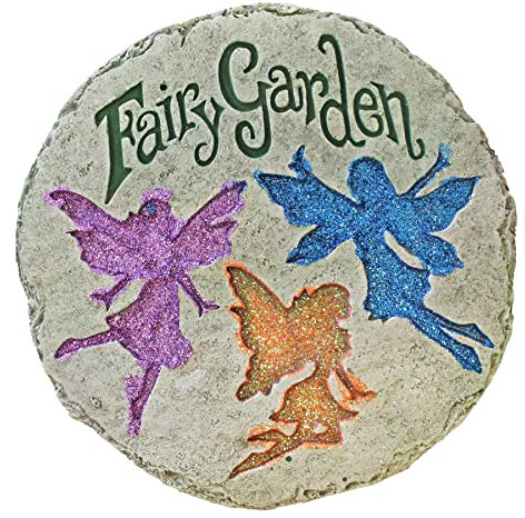Fairy Garden Design Step Stone - 16 cm x 16 cm (1 Pc.) - Enchanting 3 Assorted Designs Magical Stepping Stones
