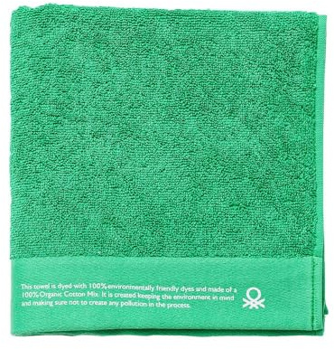 United Colors of Benetton. Handtuch, 50 x 90 cm, Bio-Baumwolle, 450 g/m², Grün